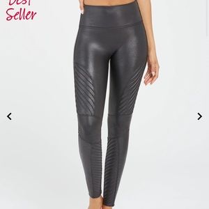 Spanx Faux Leather Moto Leggings